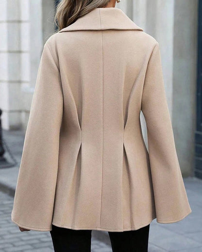 Selene Flared Wool Blend Peacoat