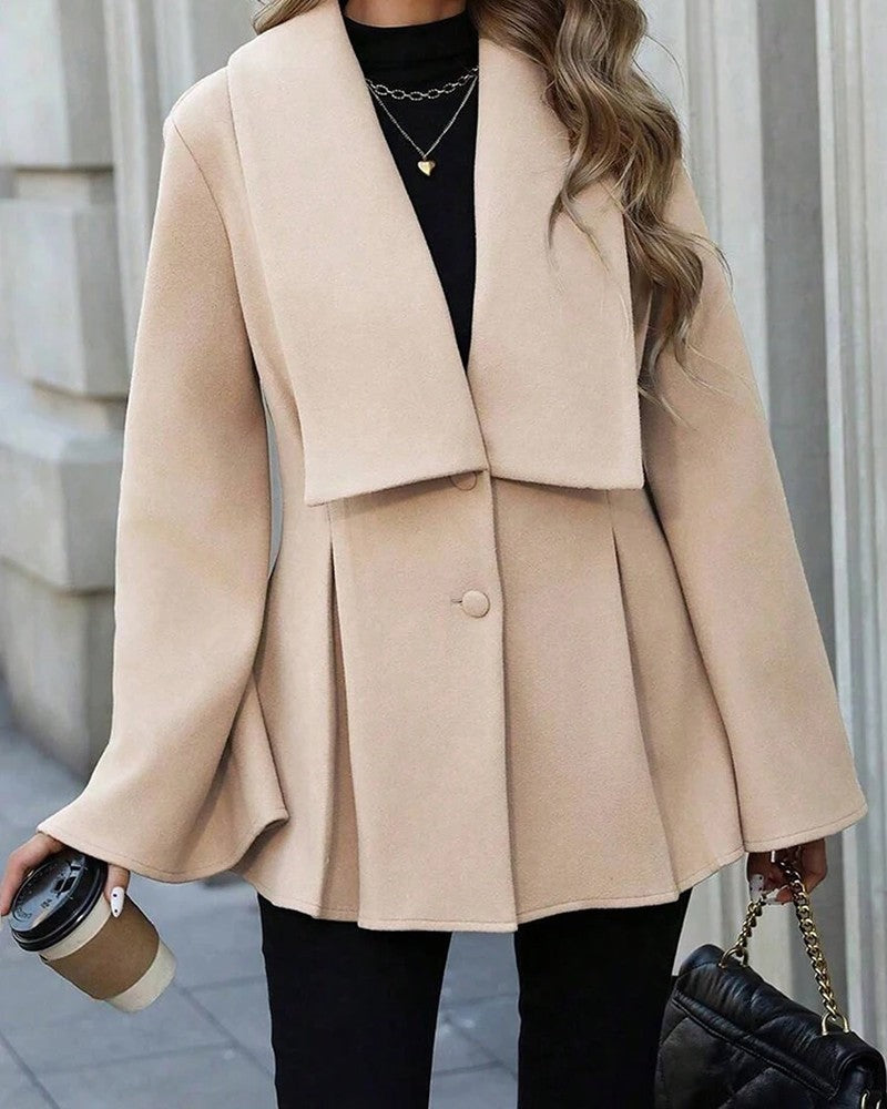 Selene Flared Wool Blend Peacoat