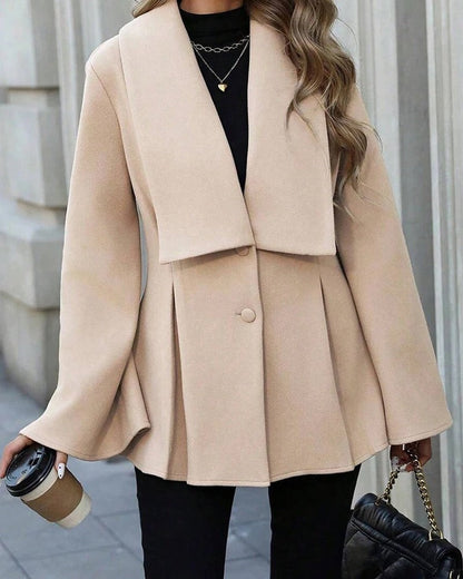 Selene Flared Wool Blend Peacoat