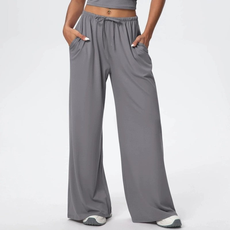 Selvia Relaxed Drawstring Wide-Leg Pants