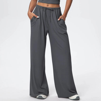 Selvia Relaxed Drawstring Wide-Leg Pants
