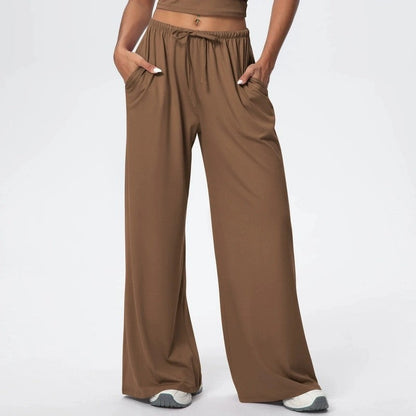 Selvia Relaxed Drawstring Wide-Leg Pants