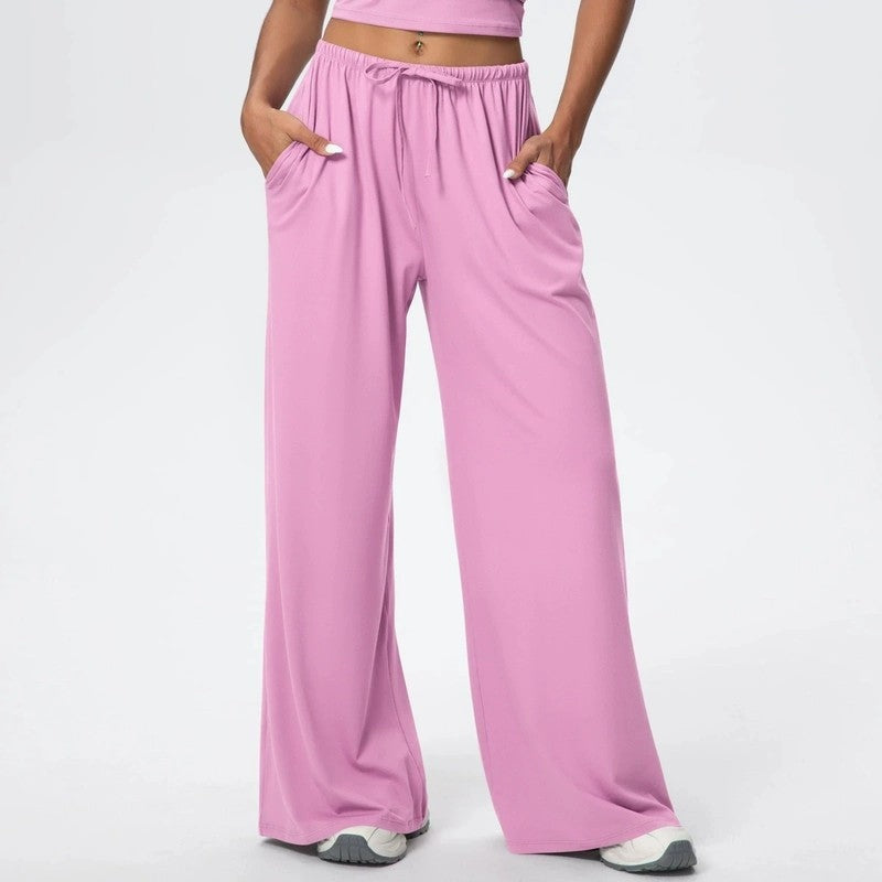 Selvia Relaxed Drawstring Wide-Leg Pants