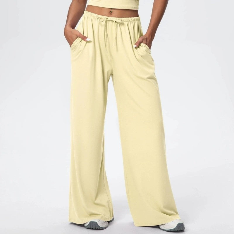 Selvia Relaxed Drawstring Wide-Leg Pants