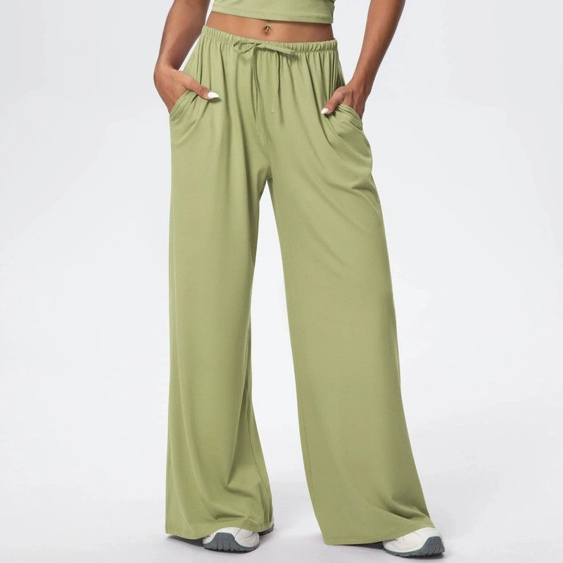 Selvia Relaxed Drawstring Wide-Leg Pants