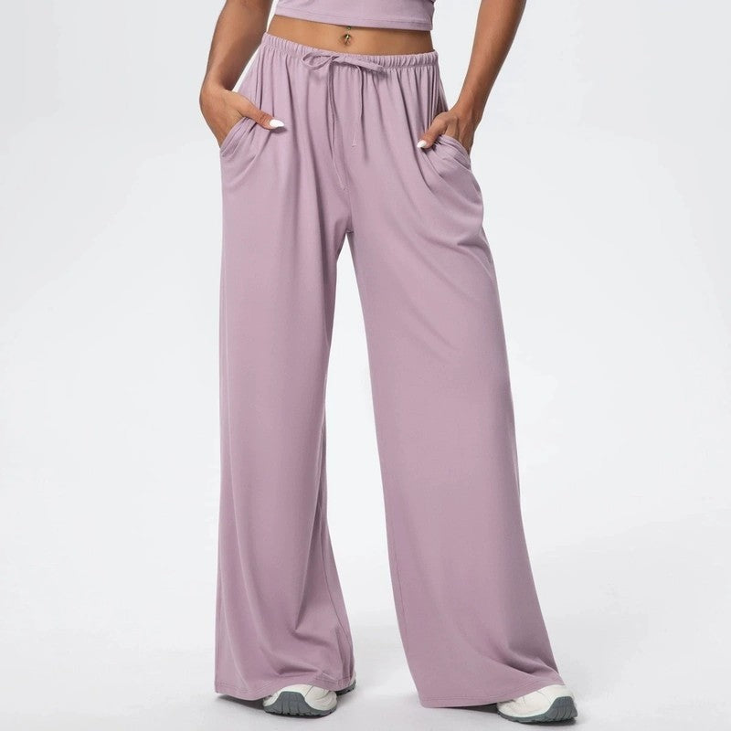 Selvia Relaxed Drawstring Wide-Leg Pants