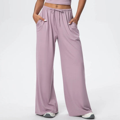 Selvia Relaxed Drawstring Wide-Leg Pants