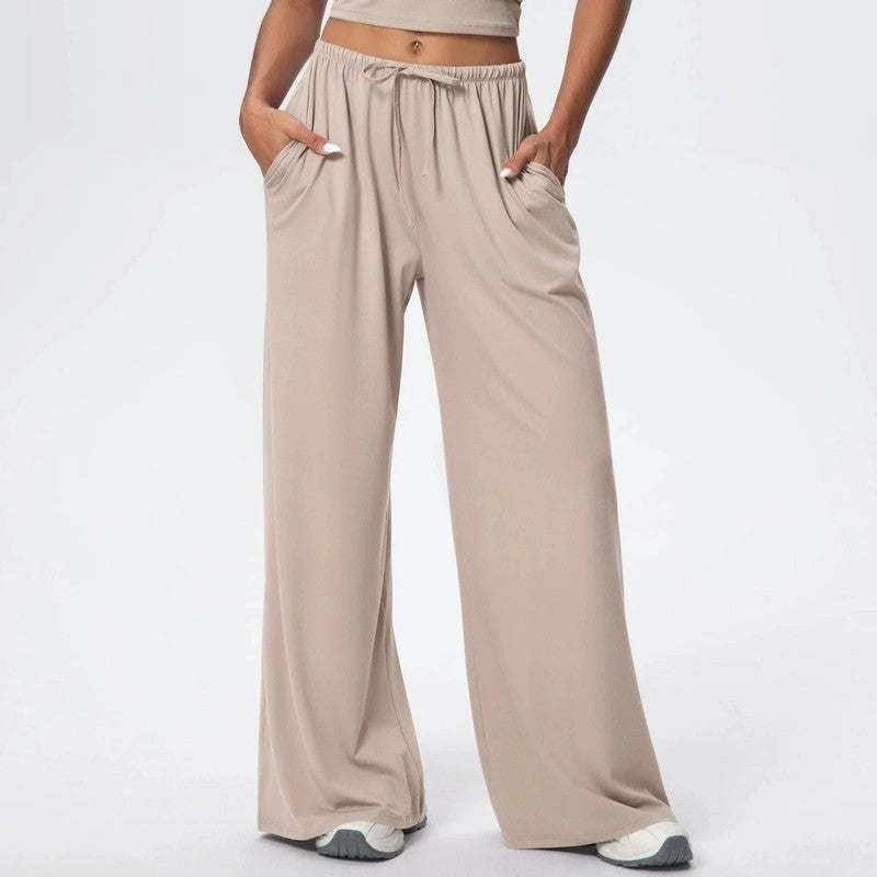 Selvia Relaxed Drawstring Wide-Leg Pants