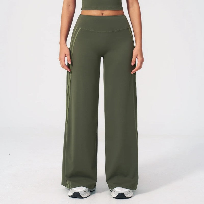 Serava Relaxed Side Stripe Wide-Leg Pants