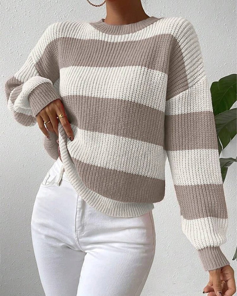 Serelle Relaxed Stripe Knit Sweater