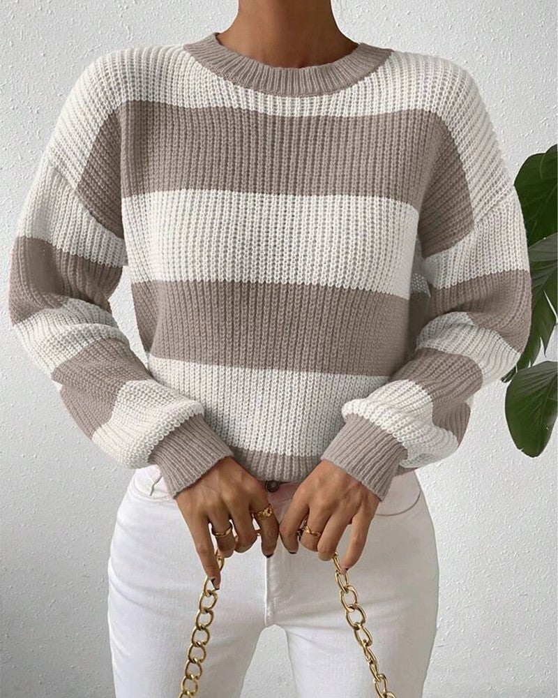Serelle Relaxed Stripe Knit Sweater