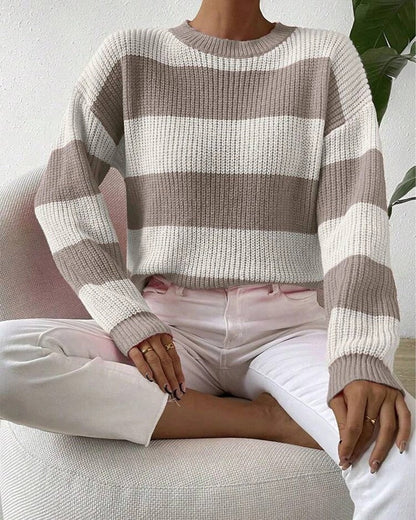 Serelle Relaxed Stripe Knit Sweater