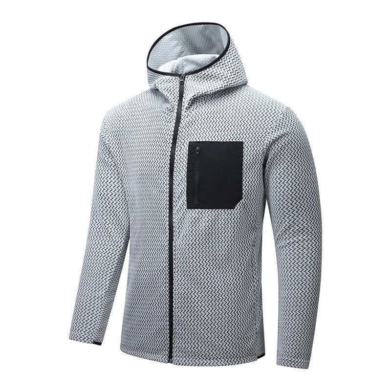 Shaora Patterned Zip Hooded Jacket