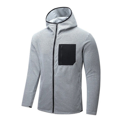 Shaora Patterned Zip Hooded Jacket