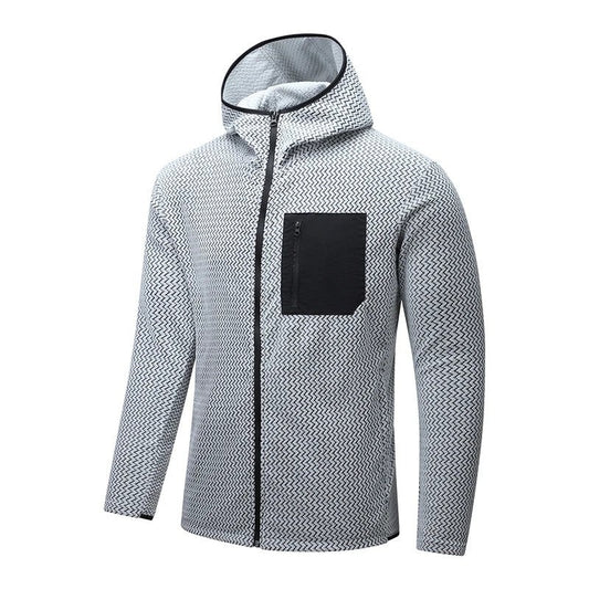 Shaora Patterned Zip Hooded Jacket