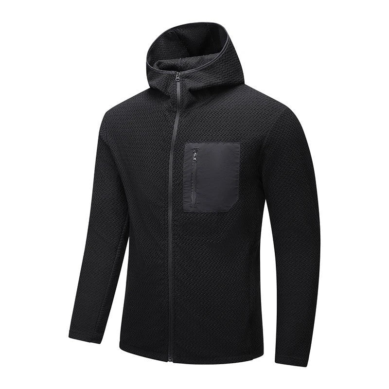 Shaora Patterned Zip Hooded Jacket