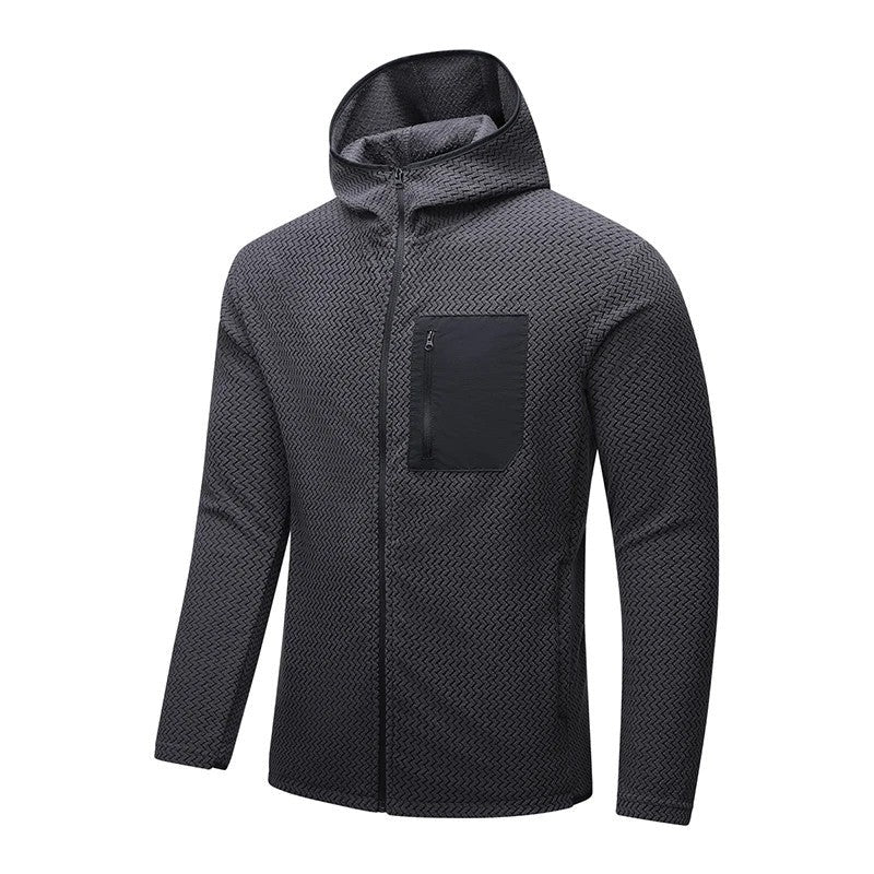 Shaora Patterned Zip Hooded Jacket
