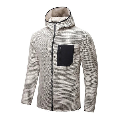 Shaora Patterned Zip Hooded Jacket