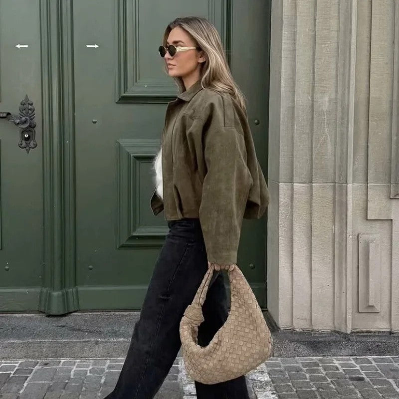 Sorelle Relaxed Drop-Shoulder Cropped Jacket
