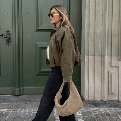 Sorelle Relaxed Drop-Shoulder Cropped Jacket