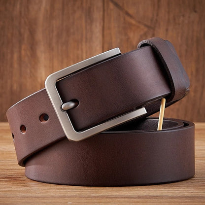 Tindra Leather Polished Buckle Belt Genuine Leather
