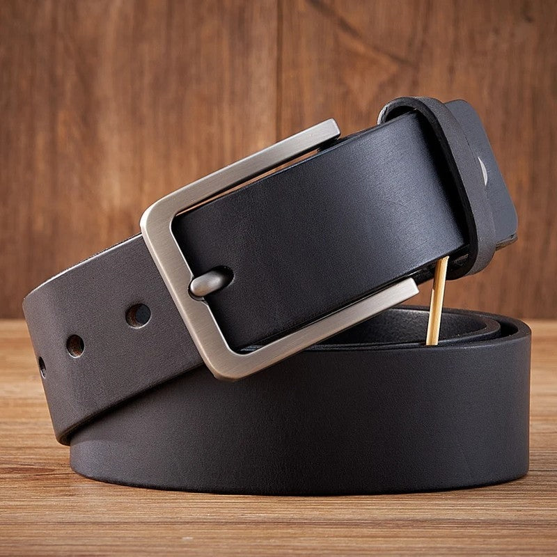 Tindra Leather Polished Buckle Belt Genuine Leather