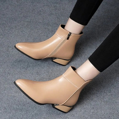Ursin Sleek Block Heel Ankle Boots