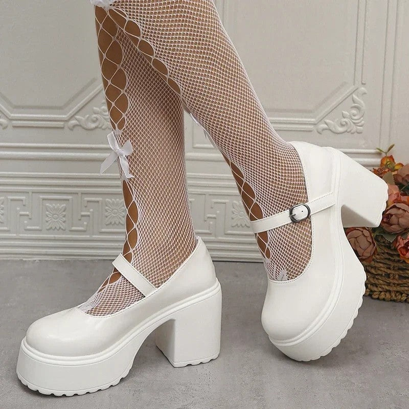 Vanessa Women's Platform Chunky Heel Mary Jane