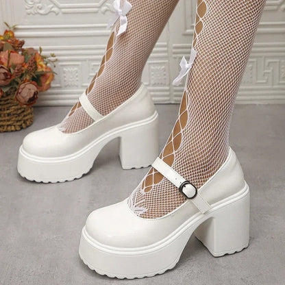 Vanessa Women's Platform Chunky Heel Mary Jane