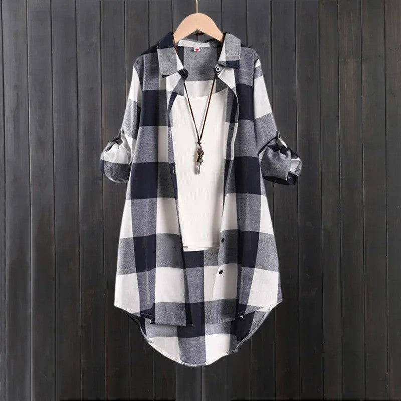 Varella Relaxed Plaid Button-Up Shirt