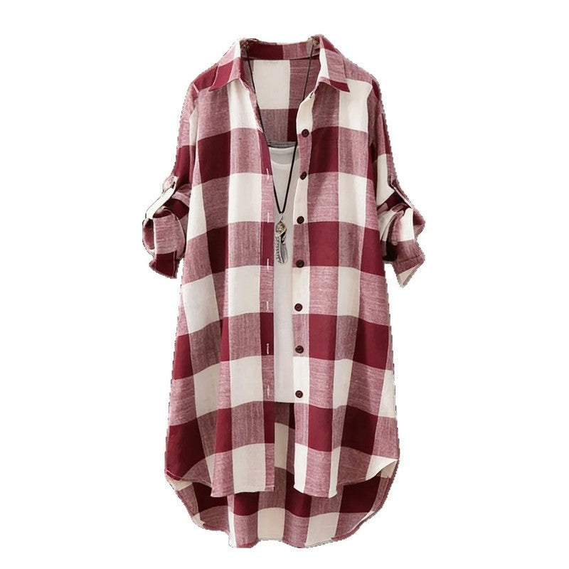 Varella Relaxed Plaid Button-Up Shirt