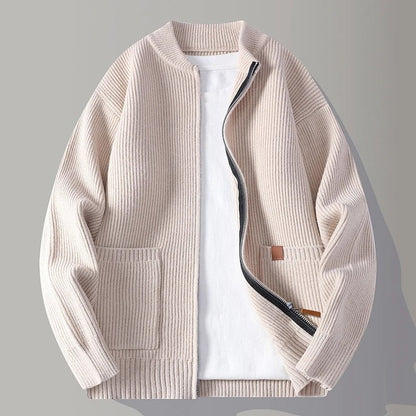 Varlo Ribbed Knit Zip Cardigan