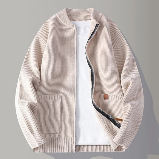 Varlo Ribbed Knit Zip Cardigan