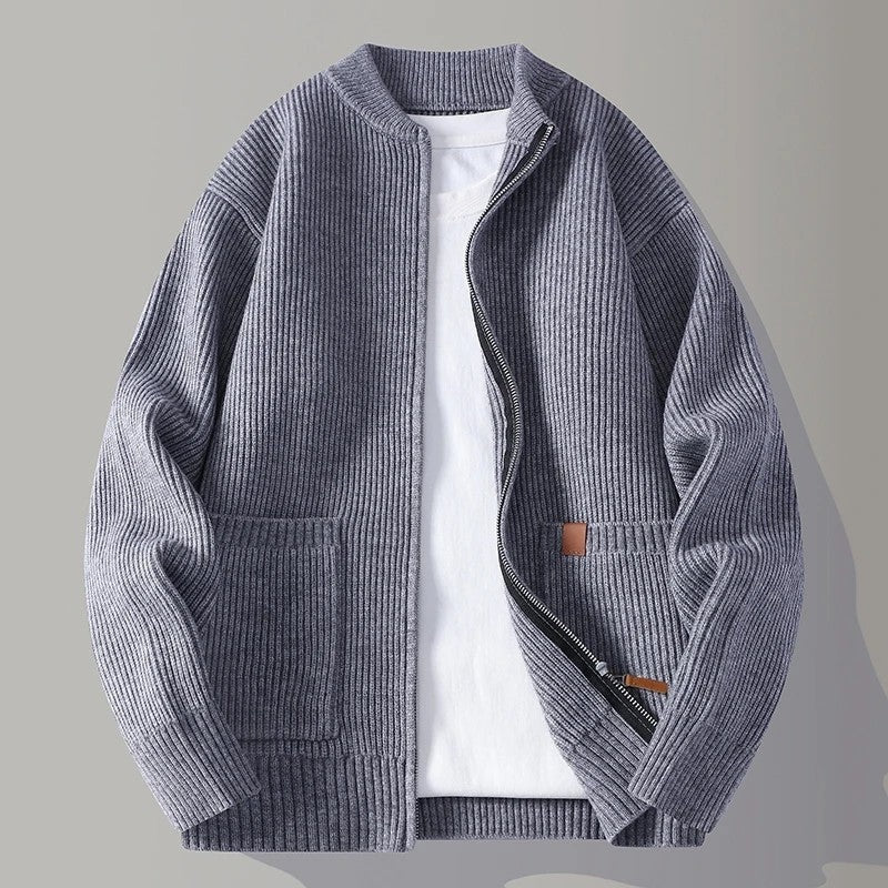 Varlo Ribbed Knit Zip Cardigan