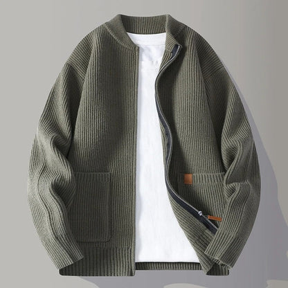 Varlo Ribbed Knit Zip Cardigan
