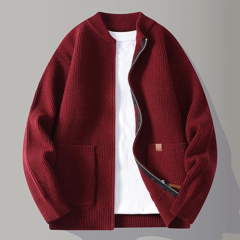 Varlo Ribbed Knit Zip Cardigan