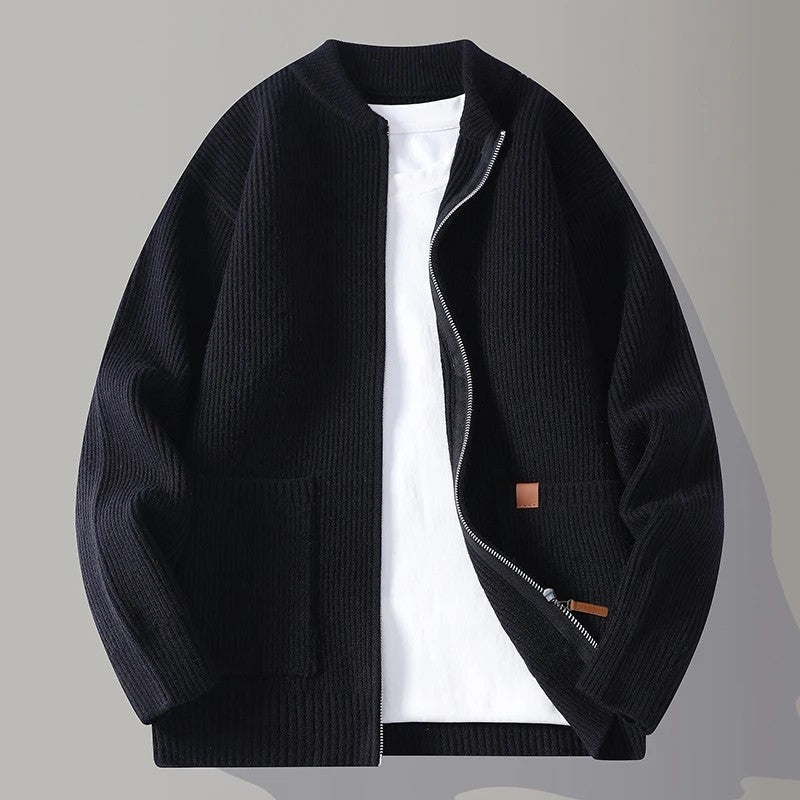 Varlo Ribbed Knit Zip Cardigan