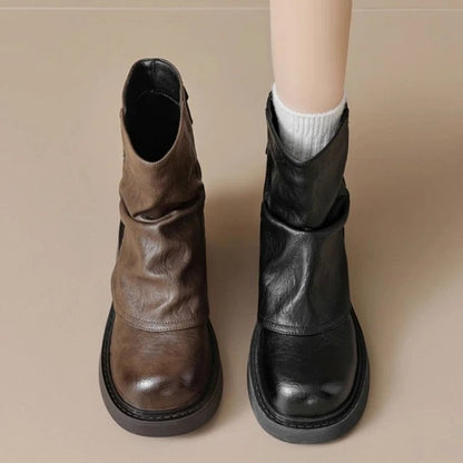 Verani Slouch Buckle Platform Boots