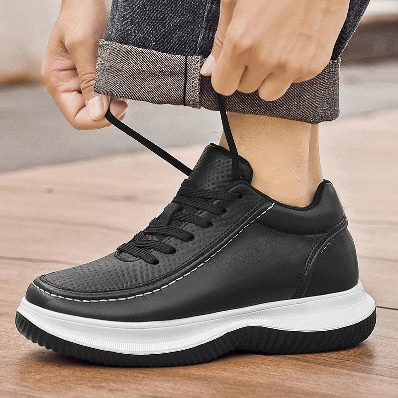 Victor Men's Textured Leather Low-Top Sneakers