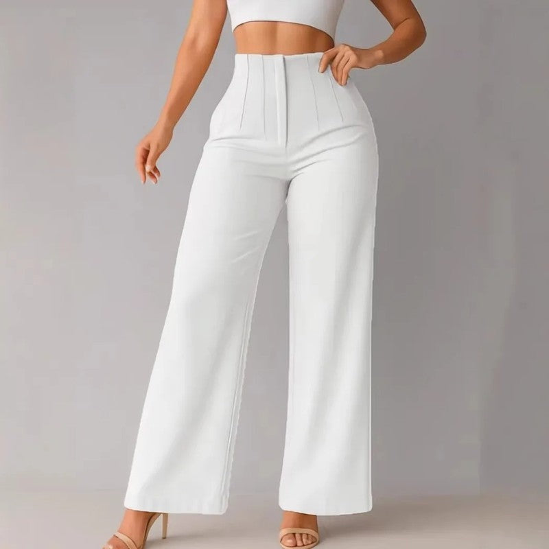 Viondra High-Waist Tailored Wide-Leg Pants