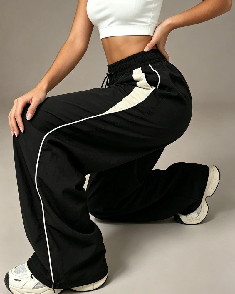 Vionza Relaxed Contrast Track Pants