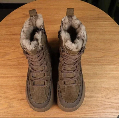 Vivienne Suede Faux Fur Platform Boots