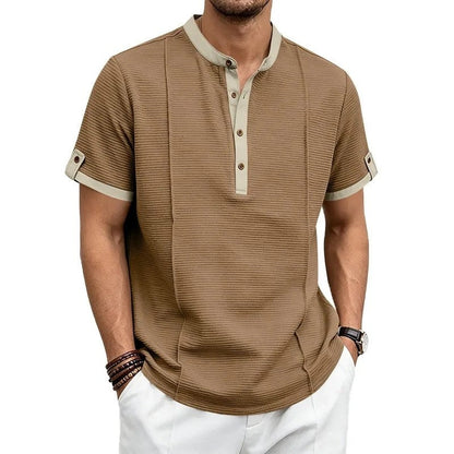 Walter Men's Textured Knit Button-Up Shirt