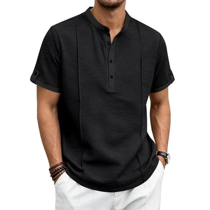 Walter Men's Textured Knit Button-Up Shirt