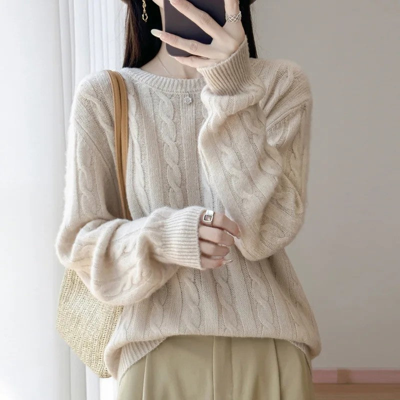 Wystan Relaxed Cable Knit Sweater