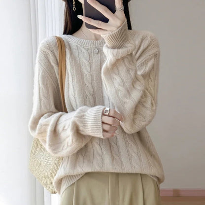 Wystan Relaxed Cable Knit Sweater