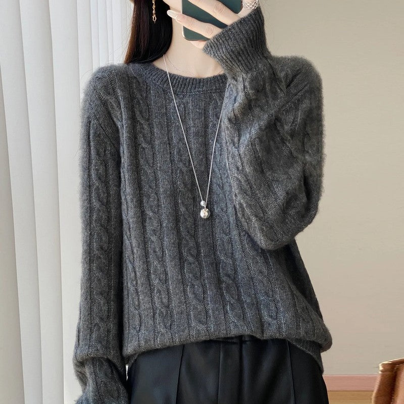Wystan Relaxed Cable Knit Sweater