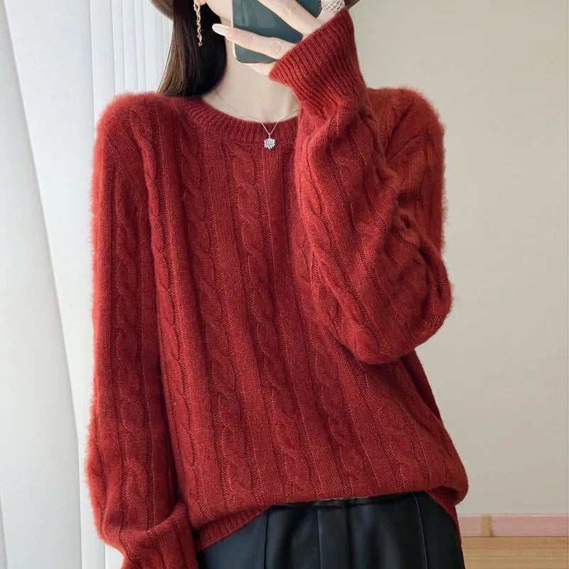 Wystan Relaxed Cable Knit Sweater