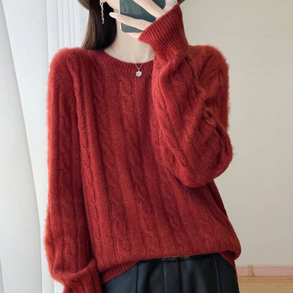 Wystan Relaxed Cable Knit Sweater