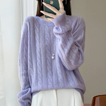 Wystan Relaxed Cable Knit Sweater